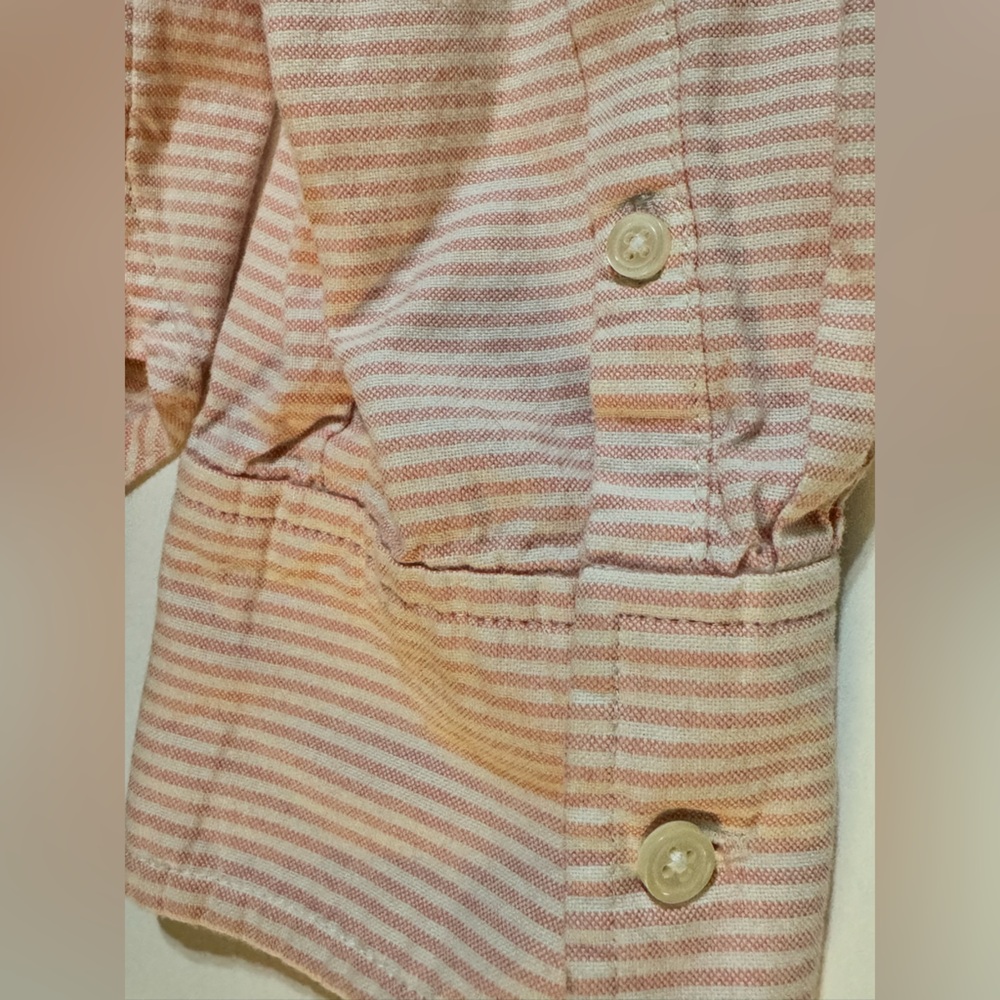 J. CREW Shirt Women Half Button Up Long Sleeve Pop Over Neon Embroidered Sz XL - Picture 5 of 8